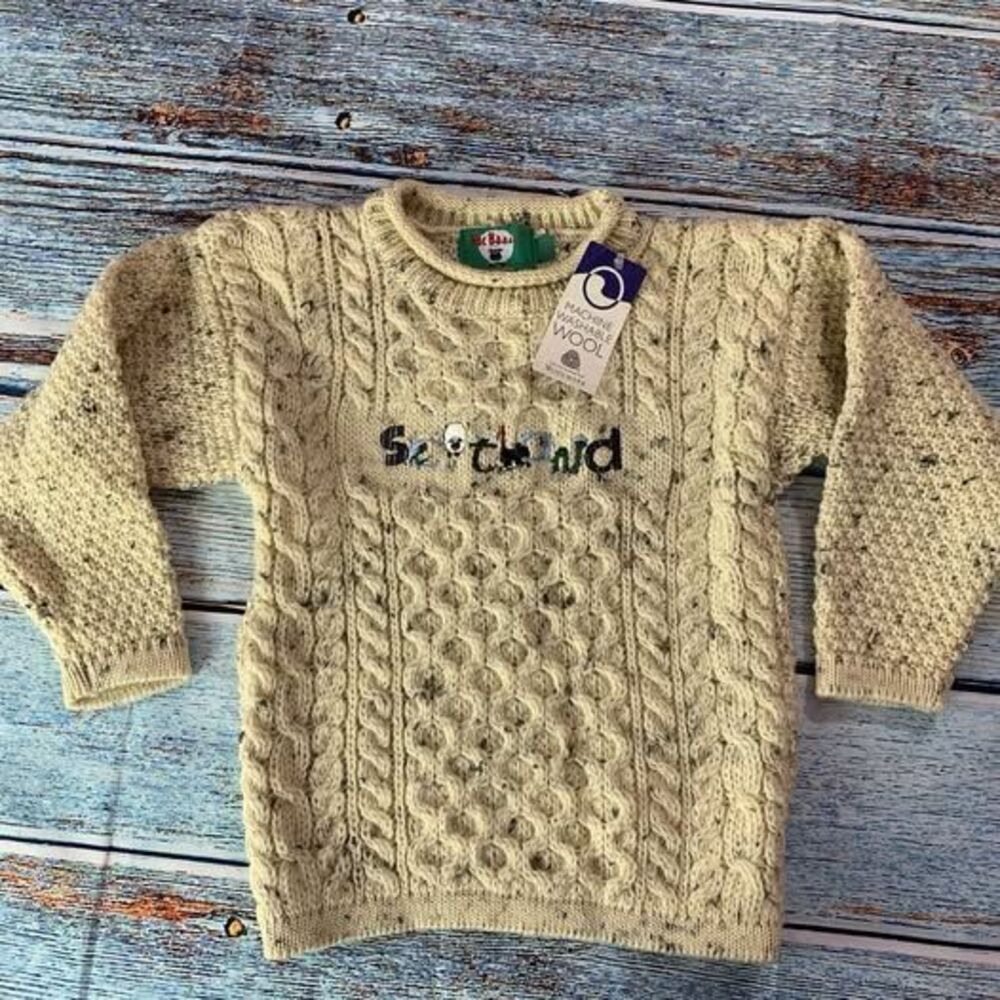 MacBaaaa sweater pullover wool kids kids wool knit 5T 6T small Scotland washable